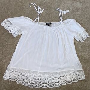 Off The Shoulder White Blouse